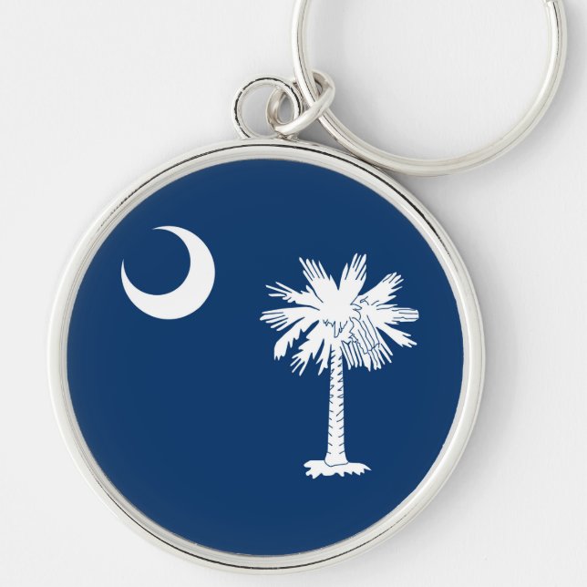 South Carolina State Flag Decor Keychain (Front)