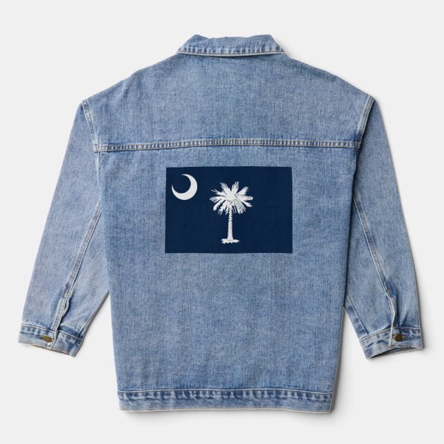 South Carolina State flag Denim Jacket (Back)