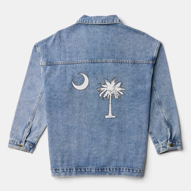 South Carolina State flag Denim Jacket (Back)