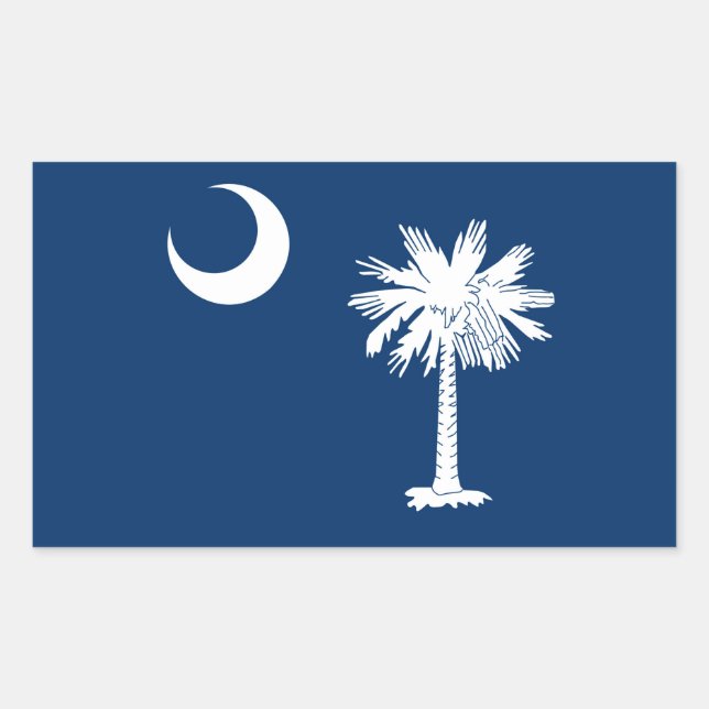 South Carolina State Flag Design Accent Sticker (Front)