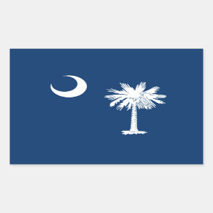 South Carolina State Flag Design Accent Sticker