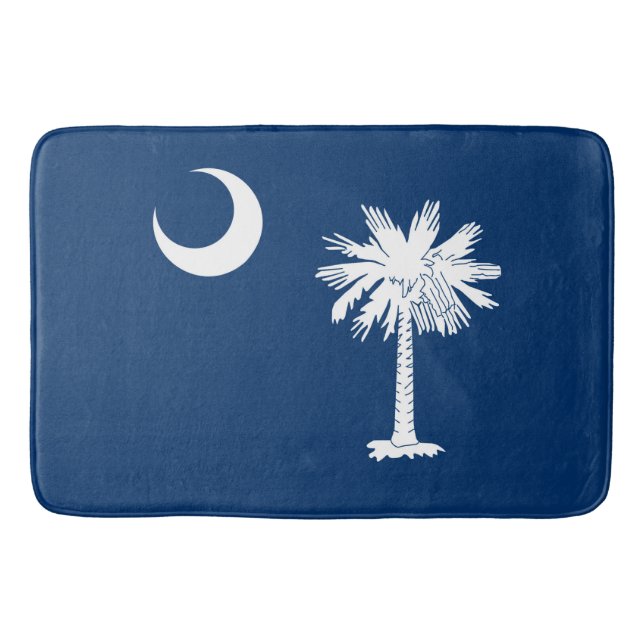 South Carolina State Flag Design Decor Bath Mat (Front)