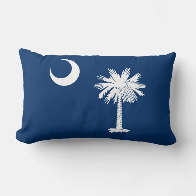 South Carolina State Flag Design Decor Lumbar Pillow (Front)