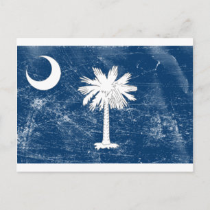 South Carolina State Flag (Distressed) Postcard