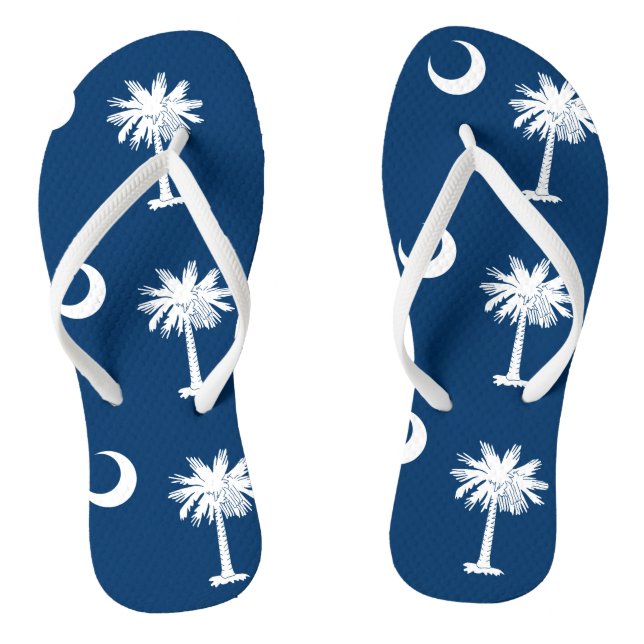 South Carolina State flag Flip Flops (Footbed)