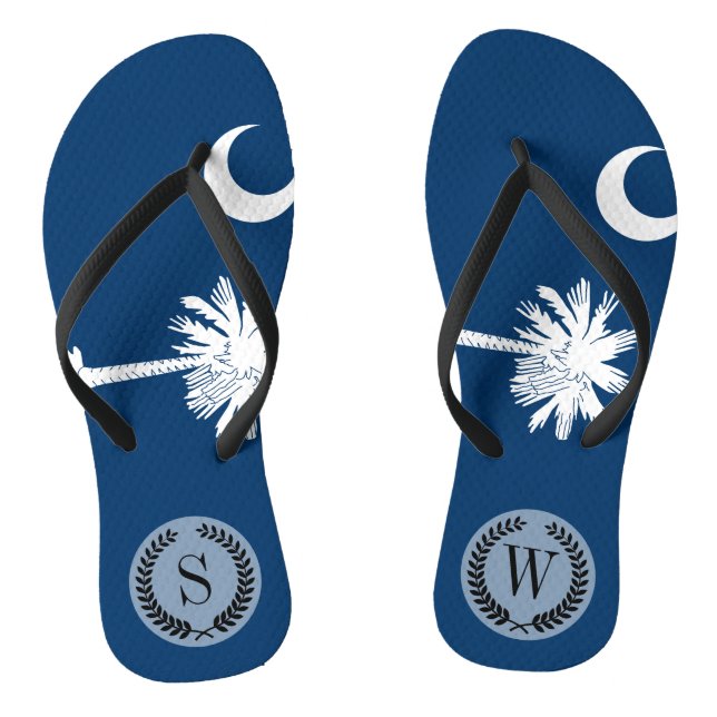 South Carolina State Flag Flip Flops (Footbed)