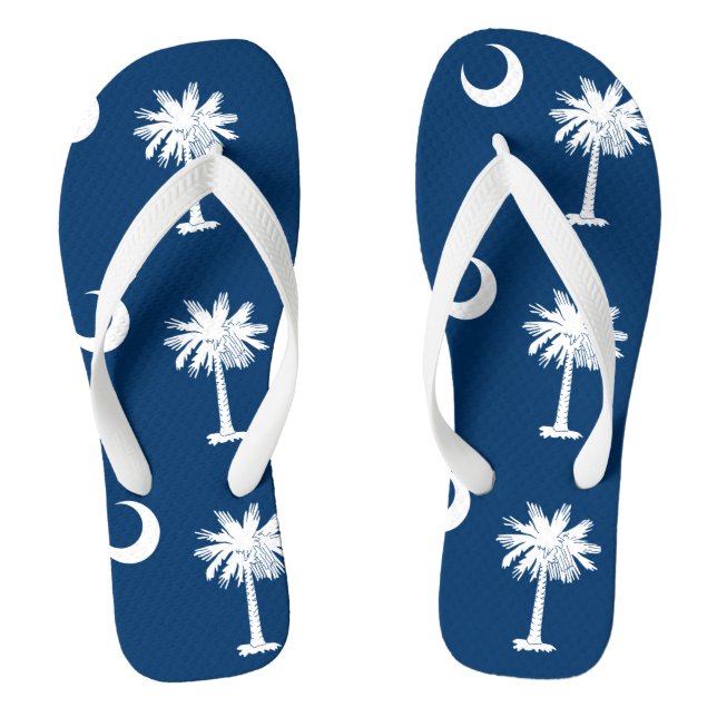 South Carolina State flag Flip Flops (Footbed)