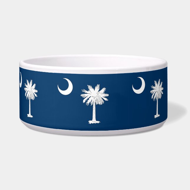 South Carolina State Flag Pet Bowl (Front)