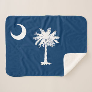 South Carolina State Flag Sherpa Blanket