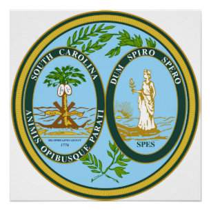 South Carolina state seal america republic symbol Poster