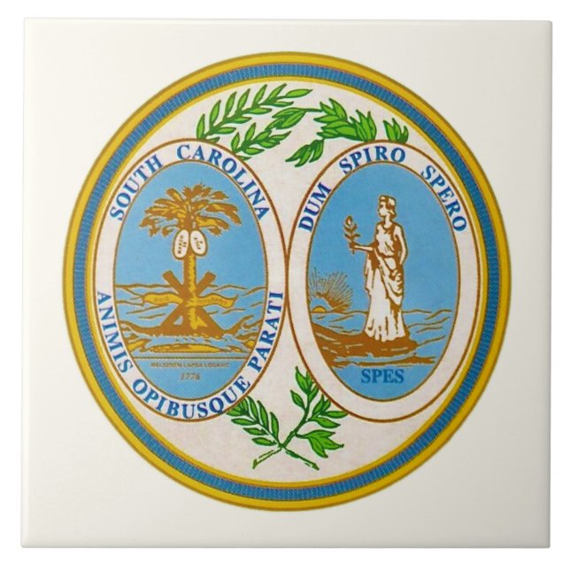 South Carolina State Seal  Tile (Front)