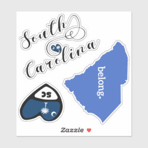 South Carolina State, Sheet of Die Cut Stickers