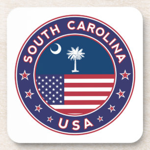 South Carolina sticker, phone case, tote bag Coaster