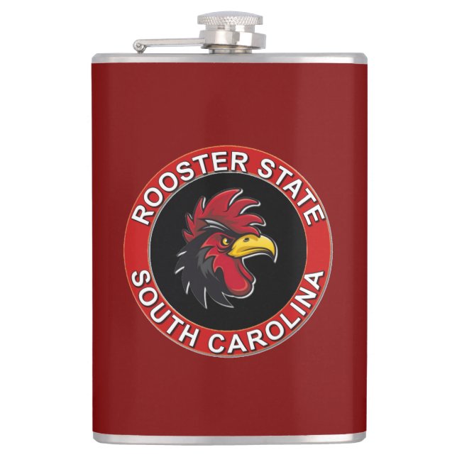SOUTH CAROLINA THE ROOSTER STATE HIP FLASK (Front)