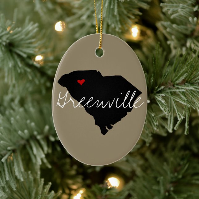 South Carolina Town Ceramic Ornament (Tree)