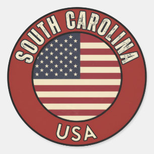 South Carolina United States of America Classic Round Sticker