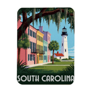 South Carolina USA Lowcountry Coastal Travel 🌴 Magnet