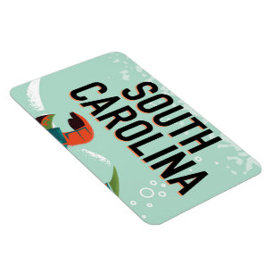 South Carolina vintage travel poster. Magnet