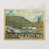 South Carolina Vintage Travel Snowy Winter Nature