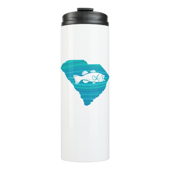 South Carolina Wave Fishing Thermal Tumbler (Front)