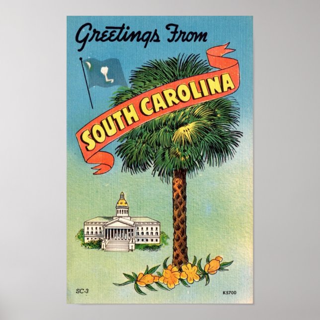 South Carolina's Palmetto Palm 11x17 Print (Front)