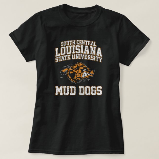 South Central Louisiana State University Mud Dogs  T-Shirt (Design Front)