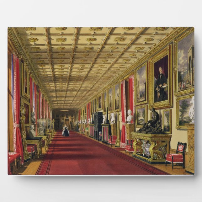South Corridor, Windsor Castle, 1838 (chromolitho) Plaque (Front)