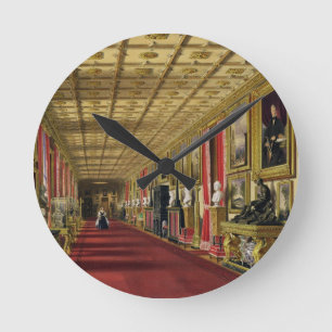 South Corridor, Windsor Castle, 1838 (chromolitho) Round Clock