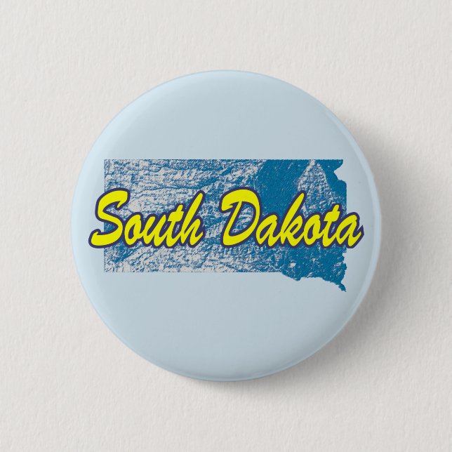 South Dakota 2 Inch Round Button (Front)