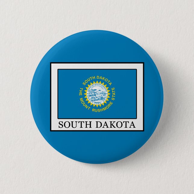 South Dakota 2 Inch Round Button (Front)