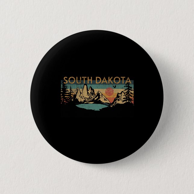 South Dakota  2 Inch Round Button (Front)