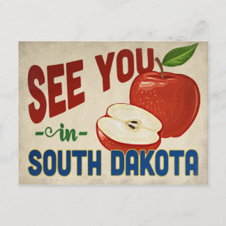 South Dakota Apple - Vintage Travel Postcard