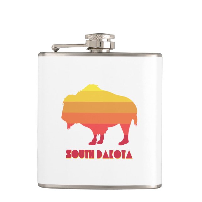 South Dakota Bison Hip Flask (Front)