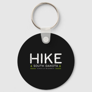 South Dakota Black Elk Wilderness Hike Tree Retro Keychain