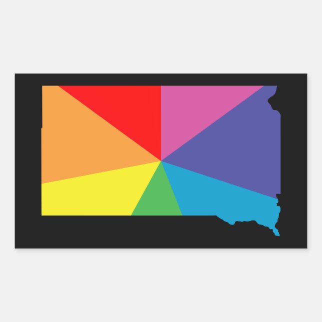 south dakota colour burst sticker (Front)