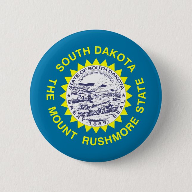 South Dakota Flag 2 Inch Round Button (Front)