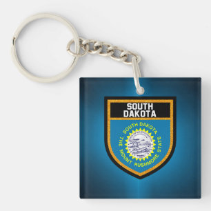South Dakota Flag Keychain