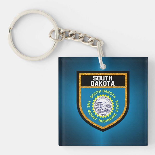 South Dakota Flag Keychain (Front)