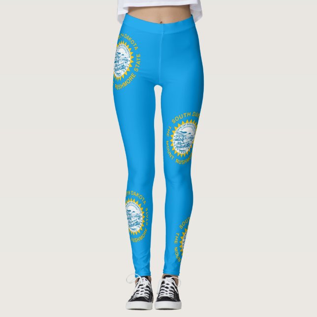 South Dakota flag Leggings (Front)