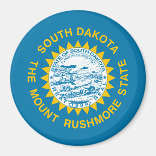 South Dakota Flag Magnet