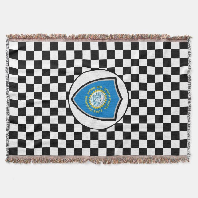 South Dakota flag Throw Blanket (Front)