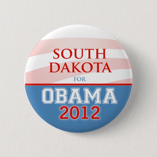 SOUTH DAKOTA for Obama 2012 2 Inch Round Button (Front)