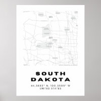 South Dakota Map Design