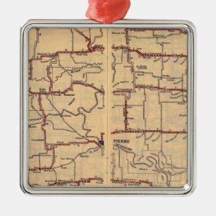 South Dakota Metal Ornament