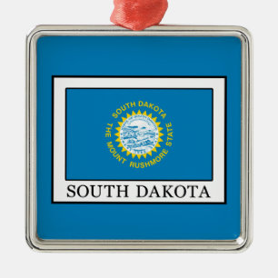 South Dakota Metal Ornament