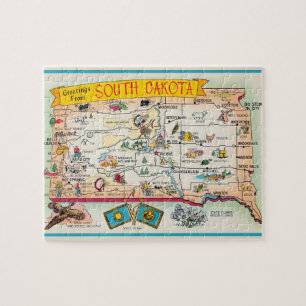 South Dakota Postcard 8x10Jigsaw Puzzle