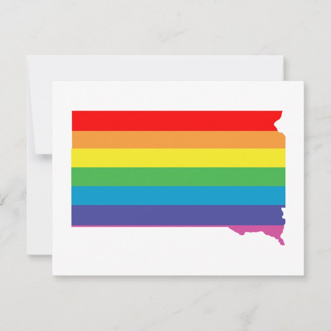 south dakota rainbow invitation (Front)