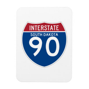 South Dakota SD I-90 Interstate Highway Shield - Magnet