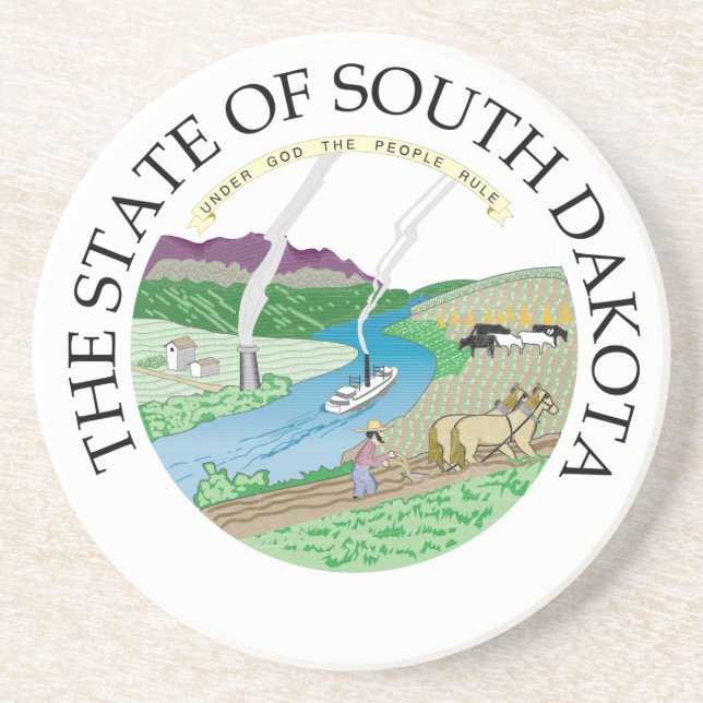 South Dakota sign Coaster (Front)