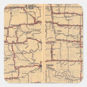 South Dakota Square Sticker